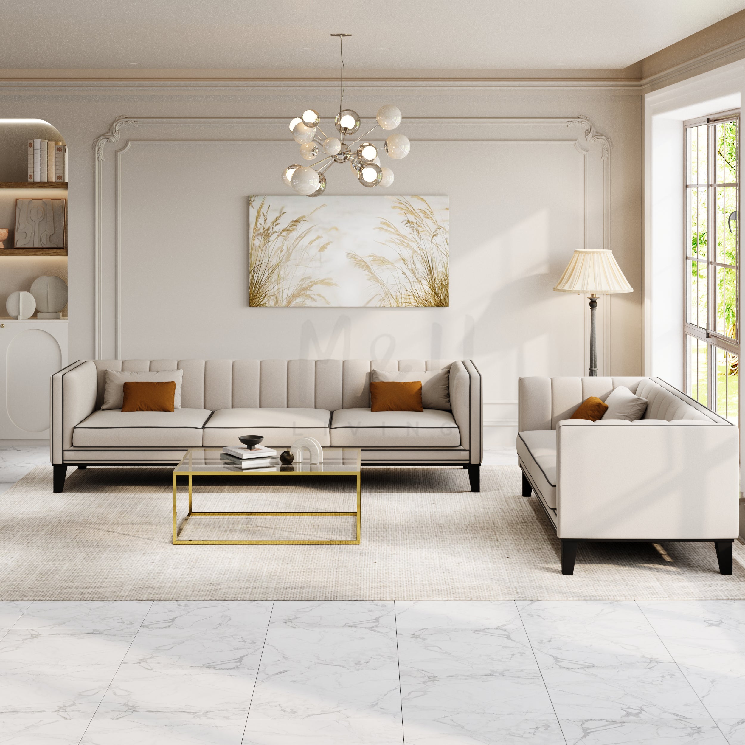 MH Luxury 3 + 2 Seaters Sofa Set