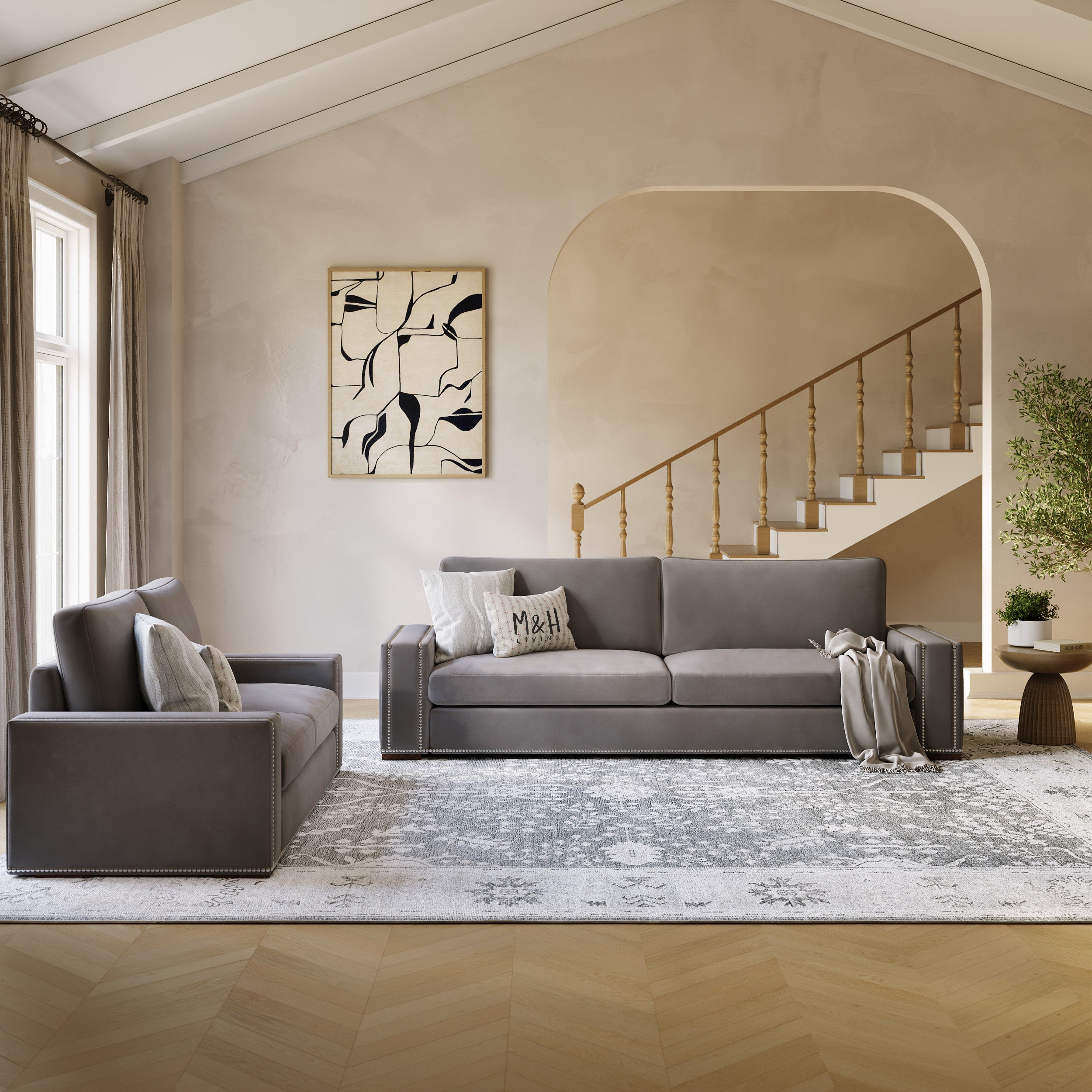 Aaron 3 + 2 Seaters Sofa Set