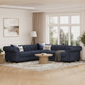 Chelsea Chesterfield Corner Sofa shown in plush velvet, angled view in a living room