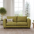 Hazel 2 Seater Sofa shown in plush velvet, front view in a living room