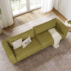 Hazel 3 Seater Sofa shown in plush velvet, overhead view in a living room