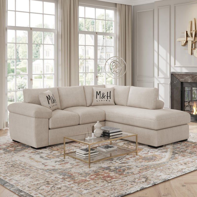 Jumbo Cord L Shape Sofa