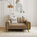 Majestic Loveseat Sofa shown in plush velvet, front view in a living room