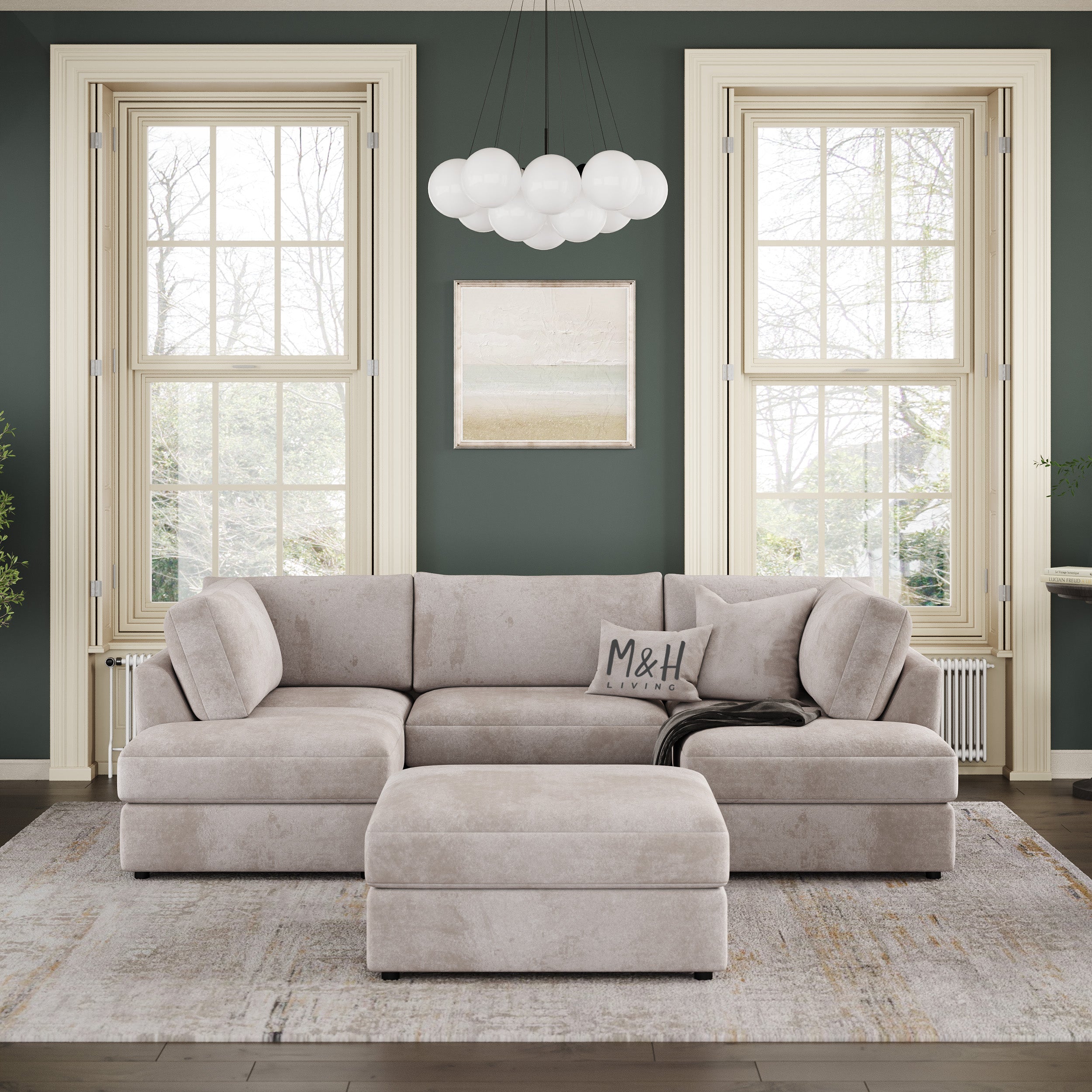 M&H Convertible U Shape Sofa