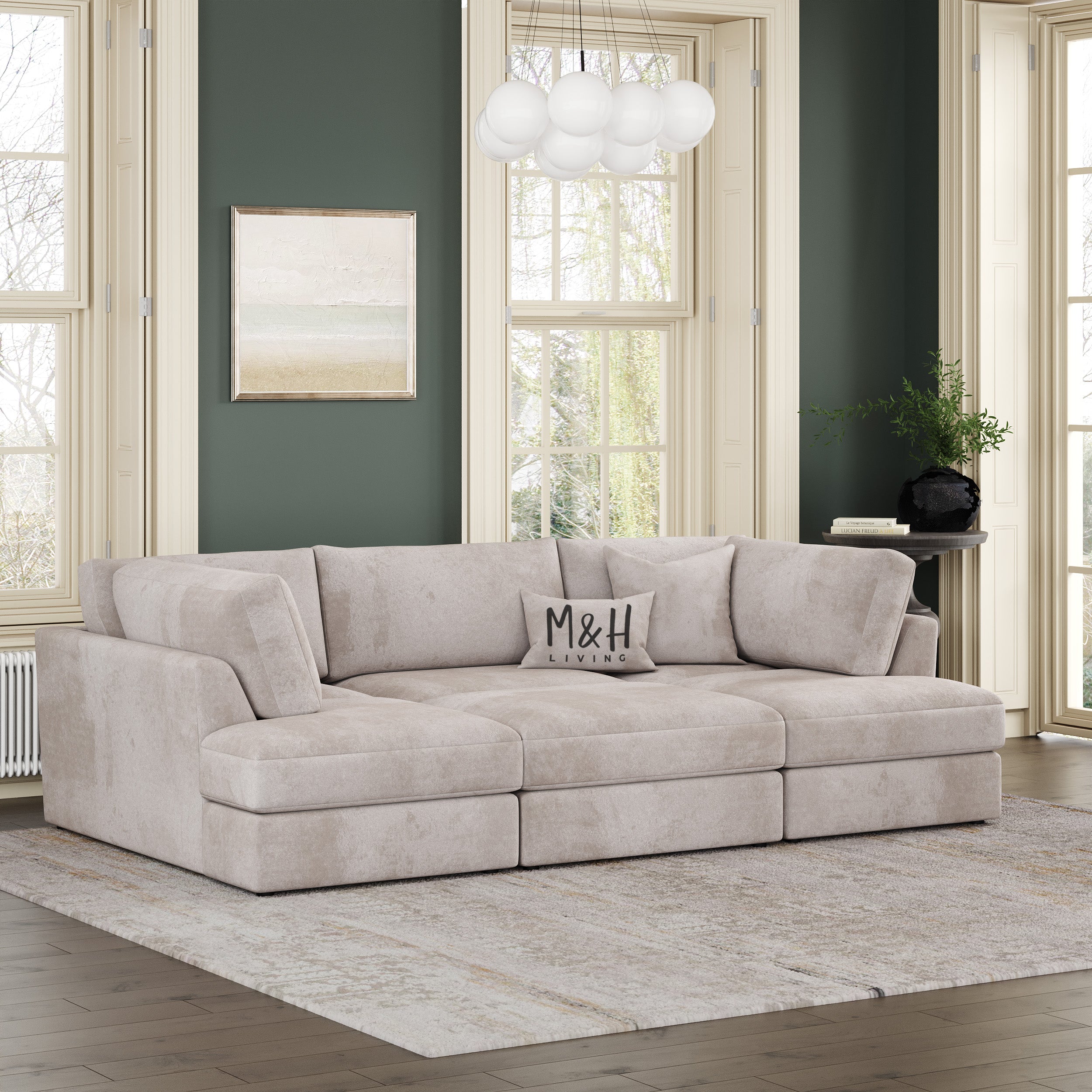 M&H Convertible U Shape Sofa