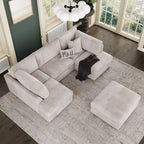 M&H Convertible U Shape Sofa