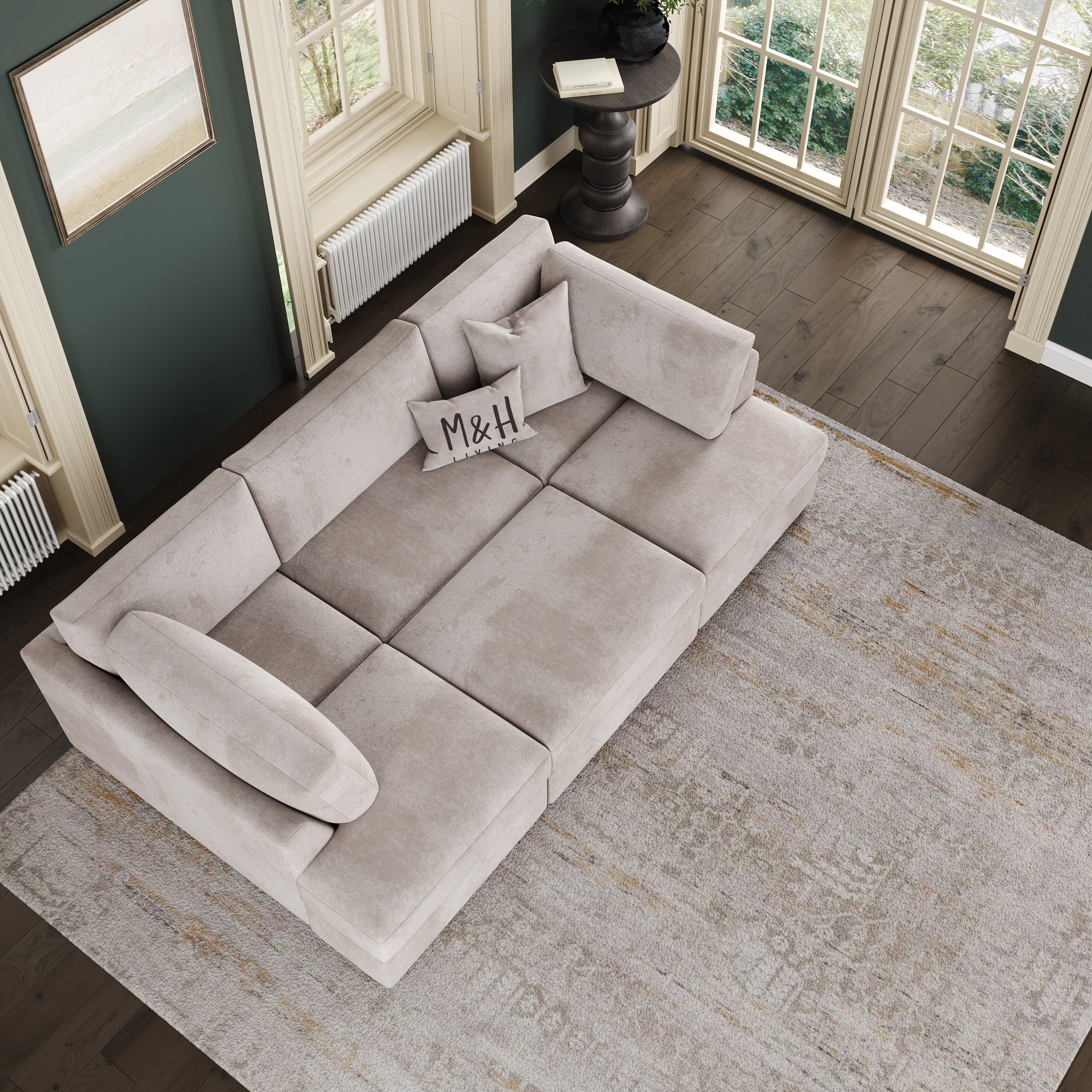 M&H Convertible U Shape Sofa