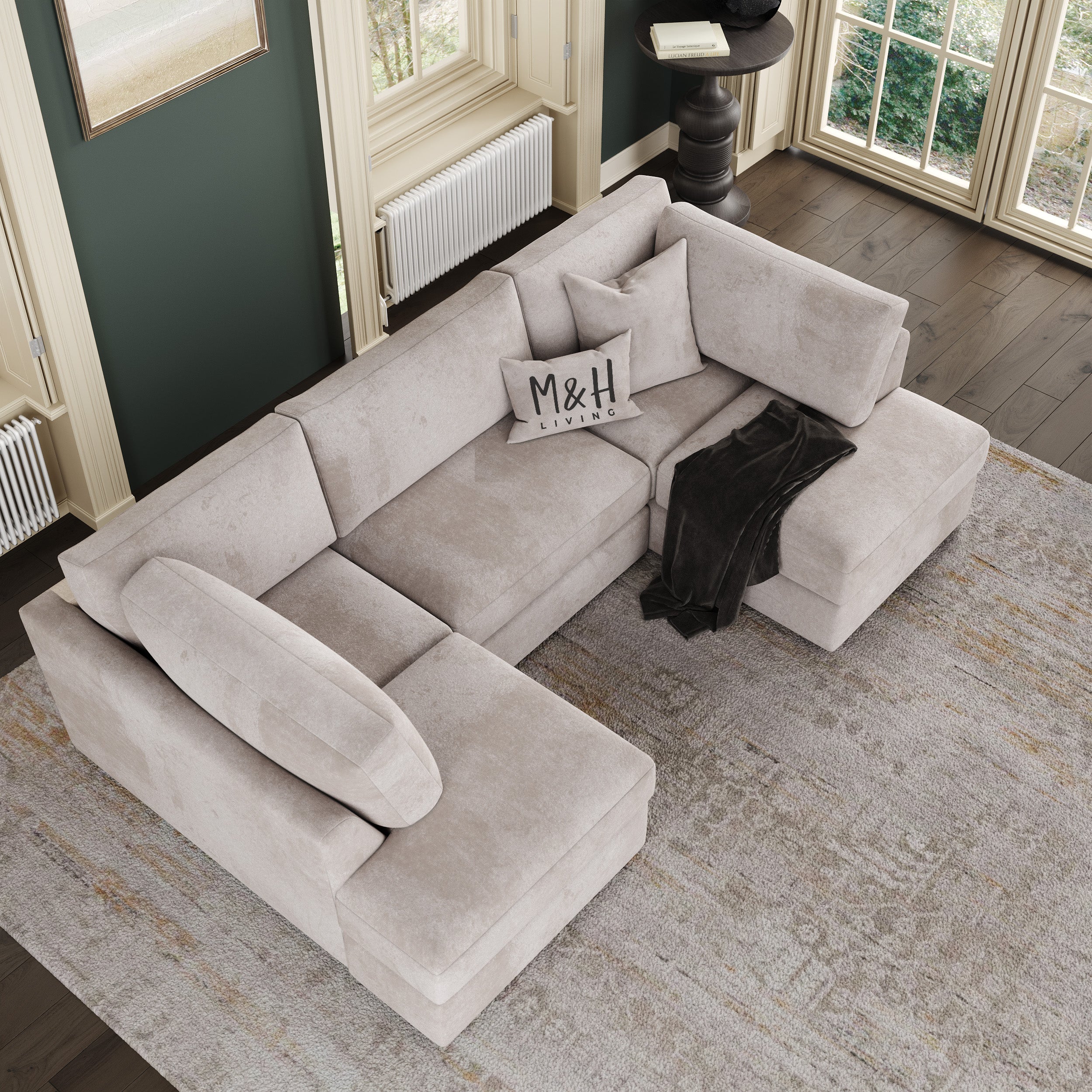 M&H Convertible U Shape Sofa