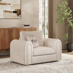 MH Lily 1 Seater Sofa shown in plush velvet, angled view in a living room