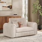 MH Lily Loveseat Sofa shown in plush velvet, angled view in a living room
