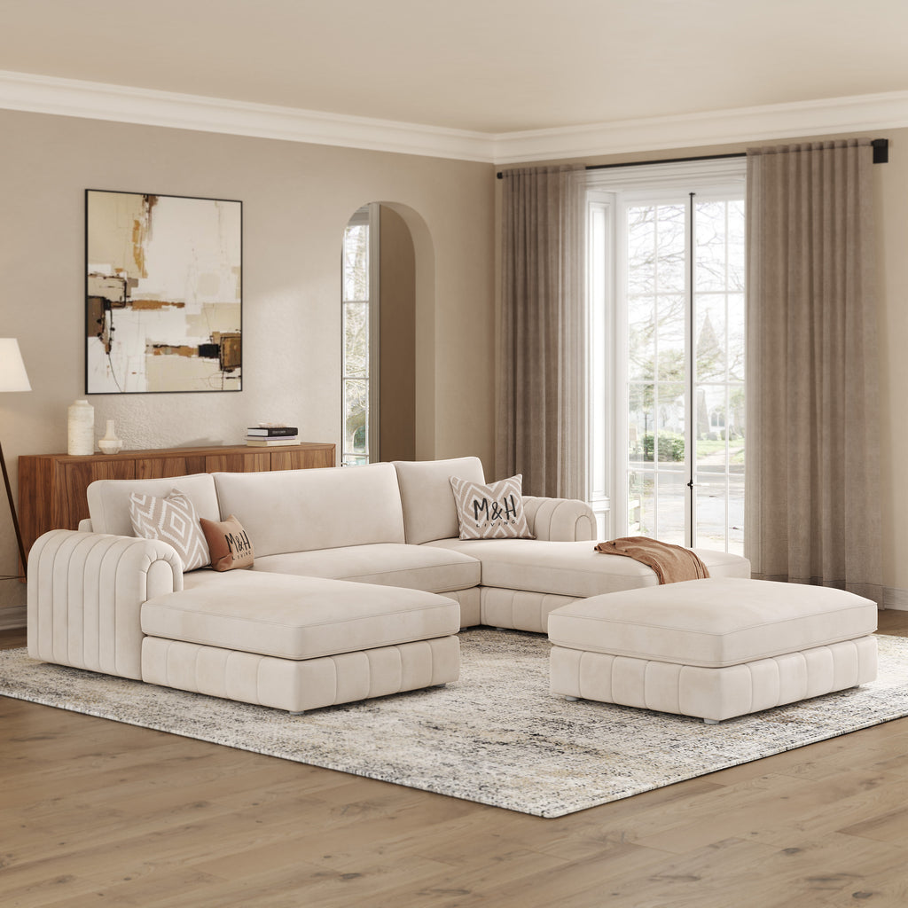 MH Lily Convertible U Shape Sofa