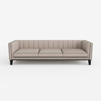 MH Luxury 3 Seater Sofa from the 3 + 2 set shown in stone, front view on a plain background