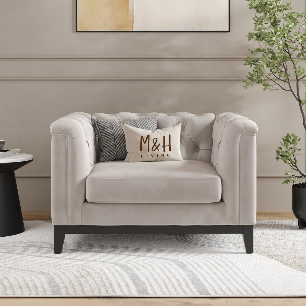 MH Luxury Chesterfield 1 Seater Sofa