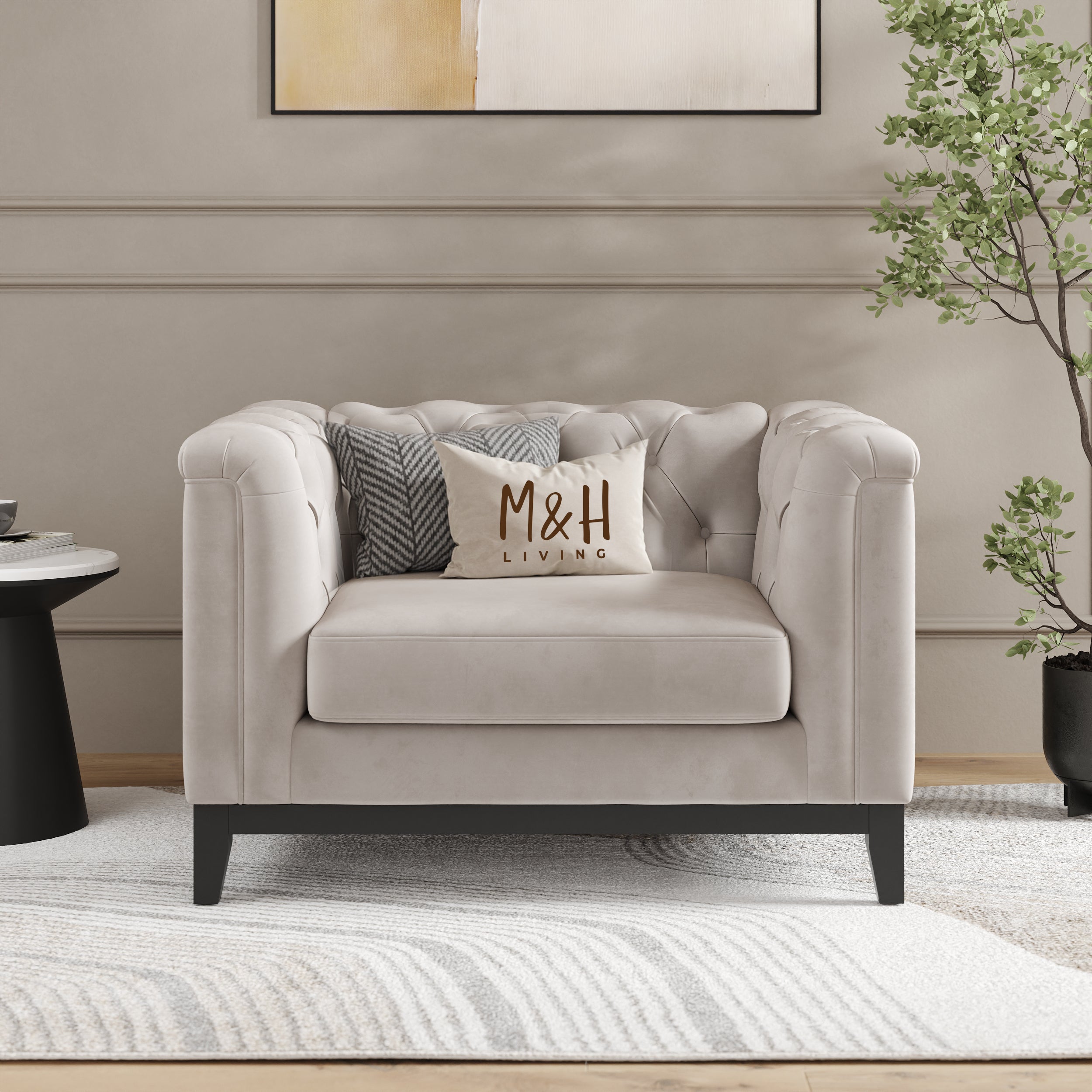 MH Luxury Chesterfield 1 Seater Sofa
