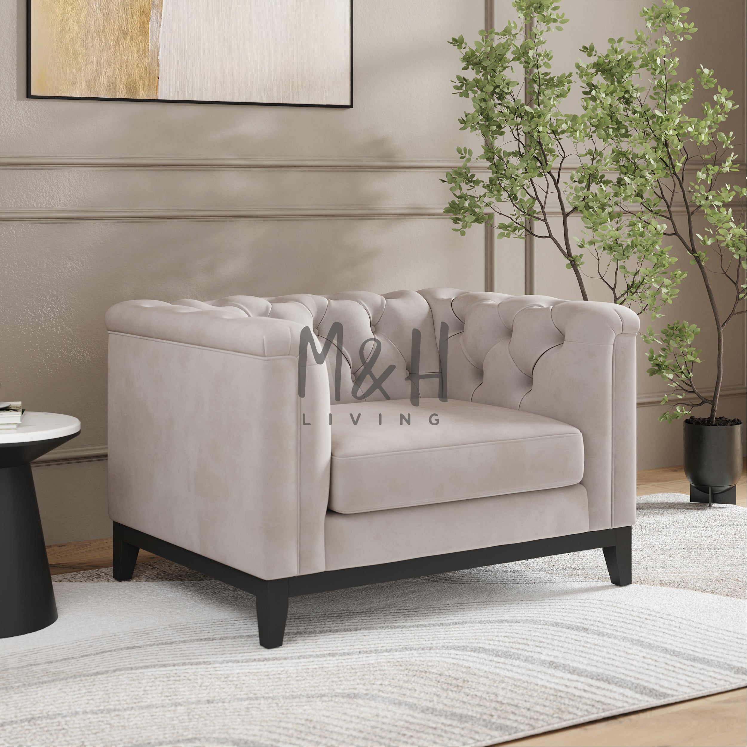 MH Luxury Chesterfield 1 Seater Sofa