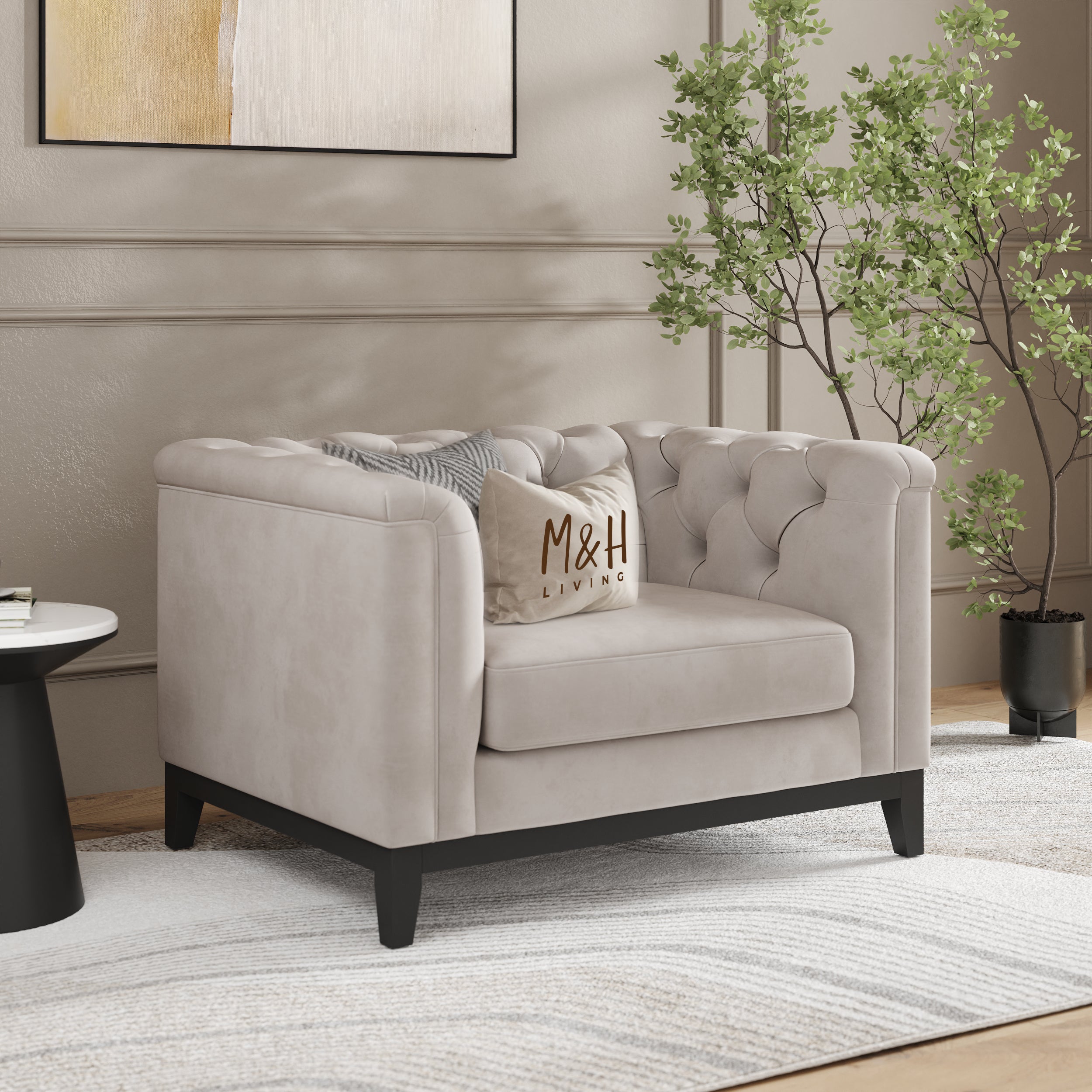 MH Luxury Chesterfield 1 Seater Sofa