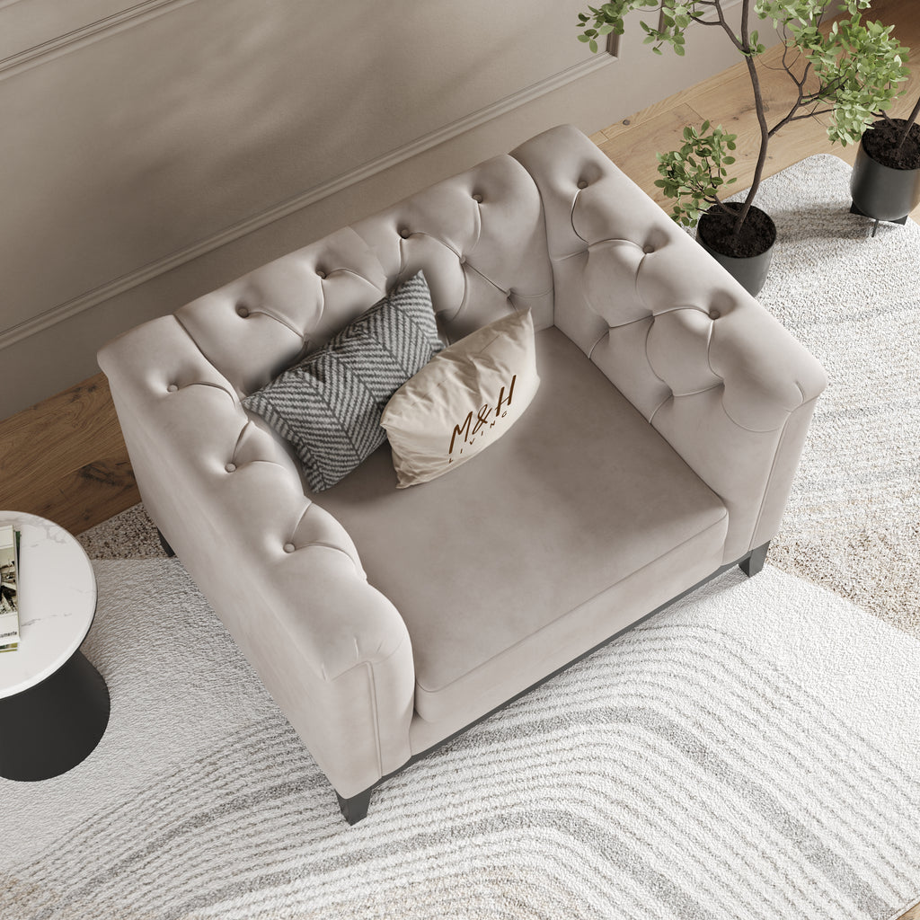 MH Luxury Chesterfield 1 Seater Sofa