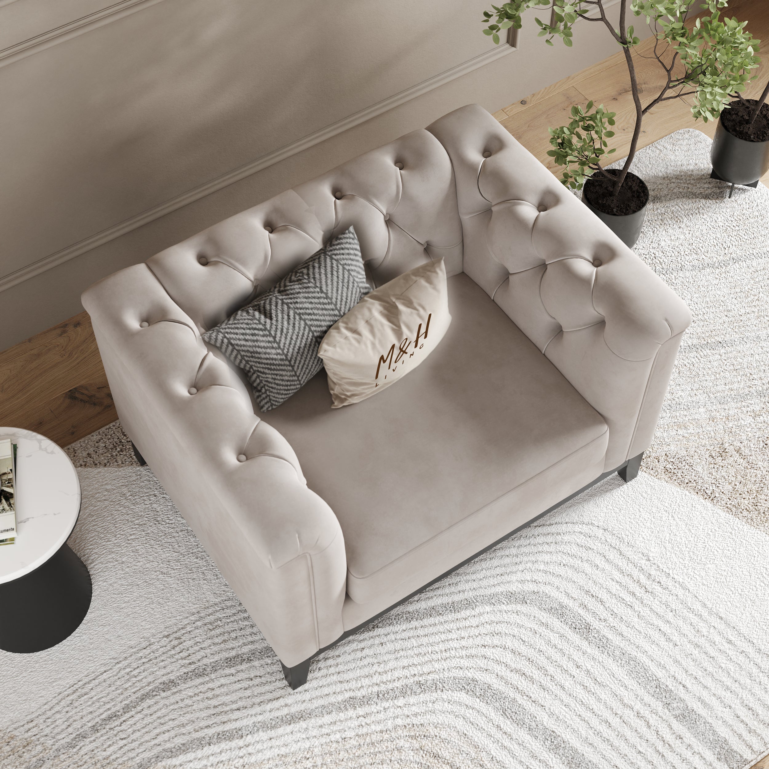 MH Luxury Chesterfield 1 Seater Sofa