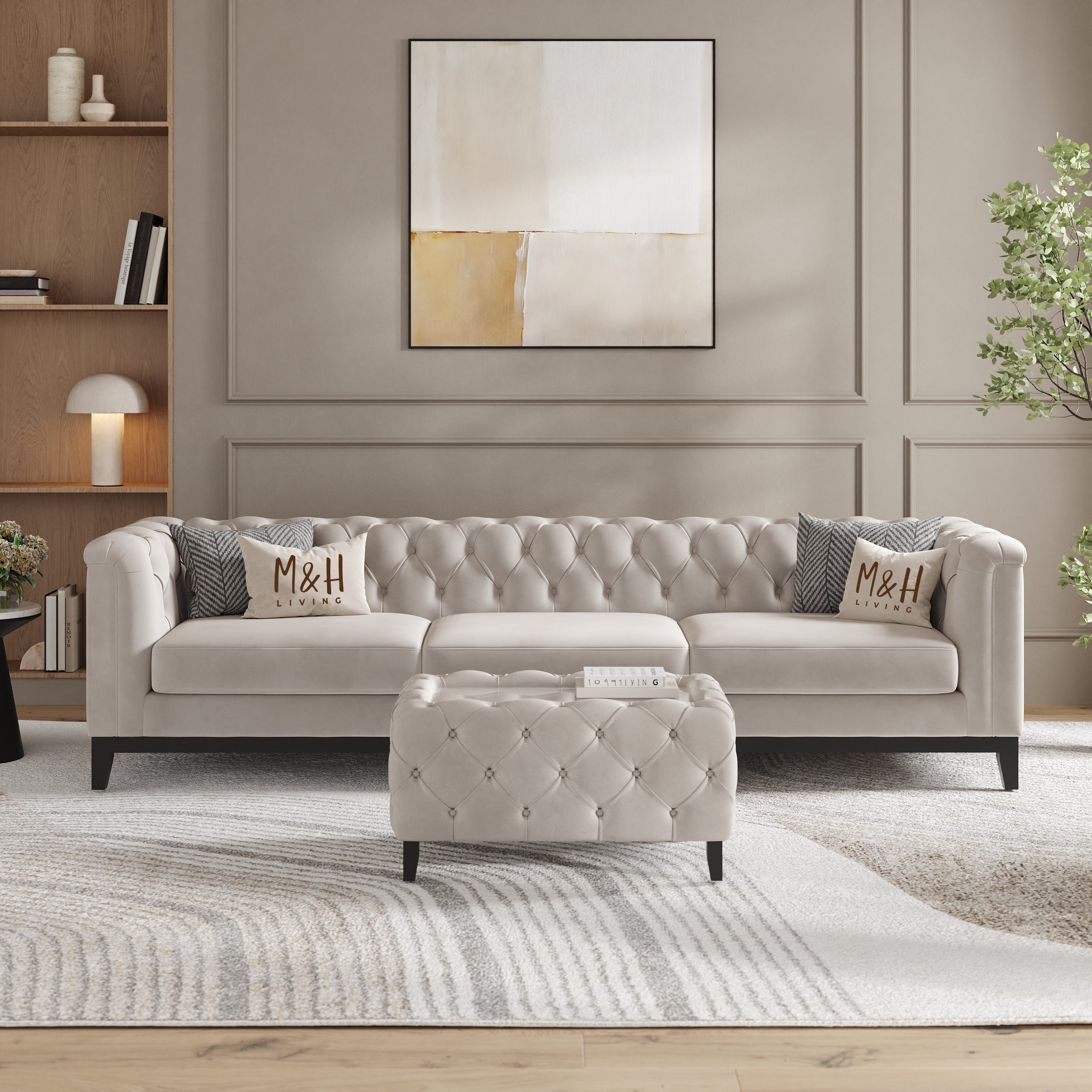 MH Luxury Chesterfield 3 Seater Sofa