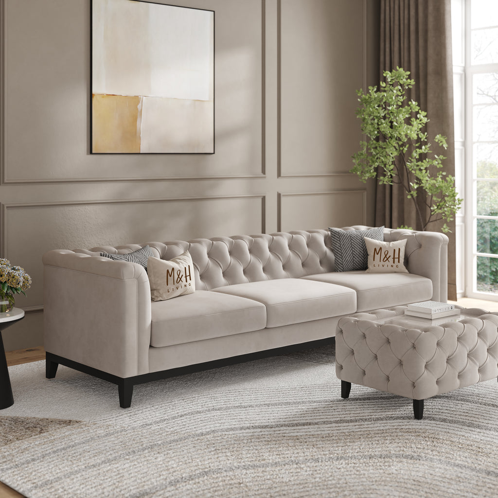 MH Luxury Chesterfield 3 Seater Sofa