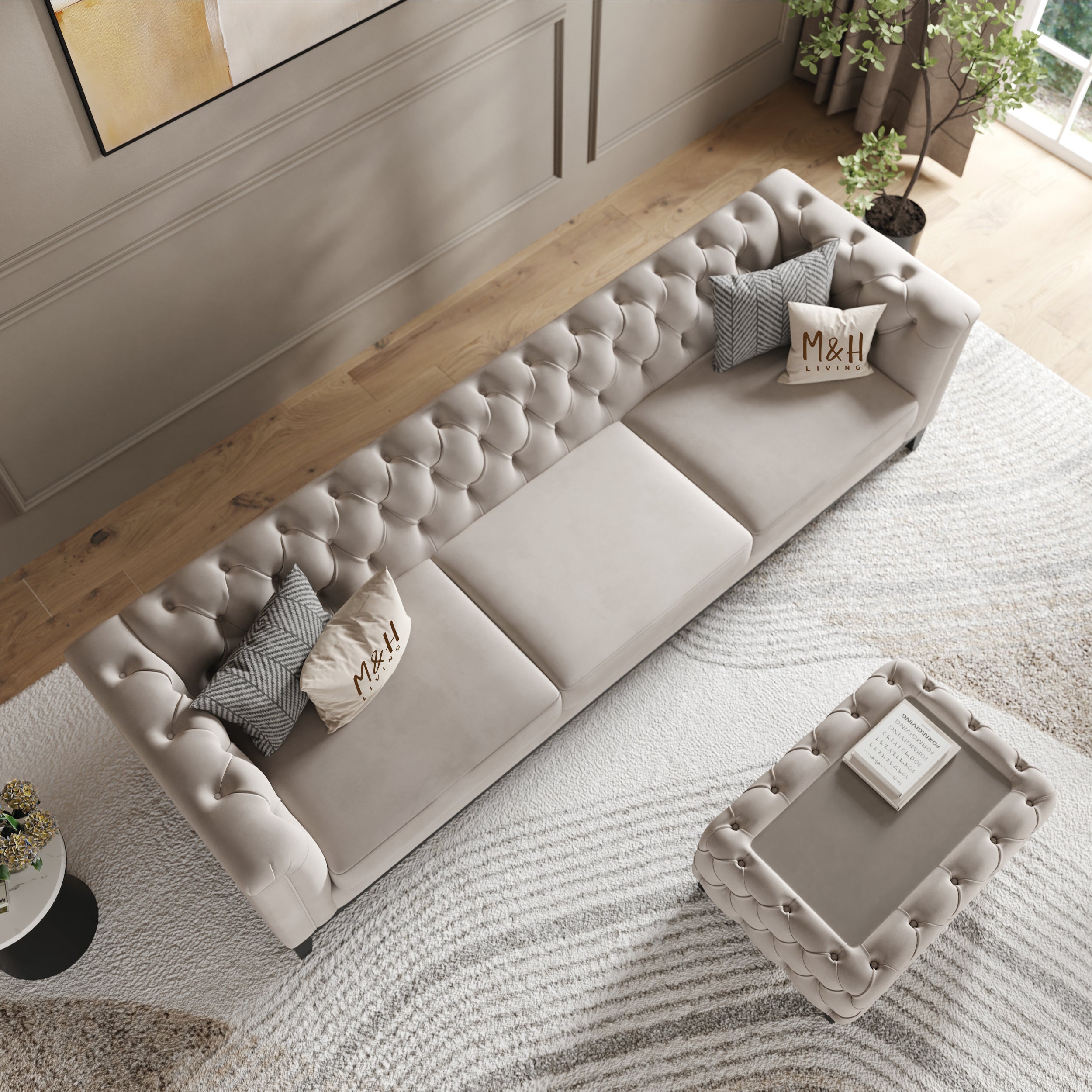 MH Luxury Chesterfield 3 Seater Sofa