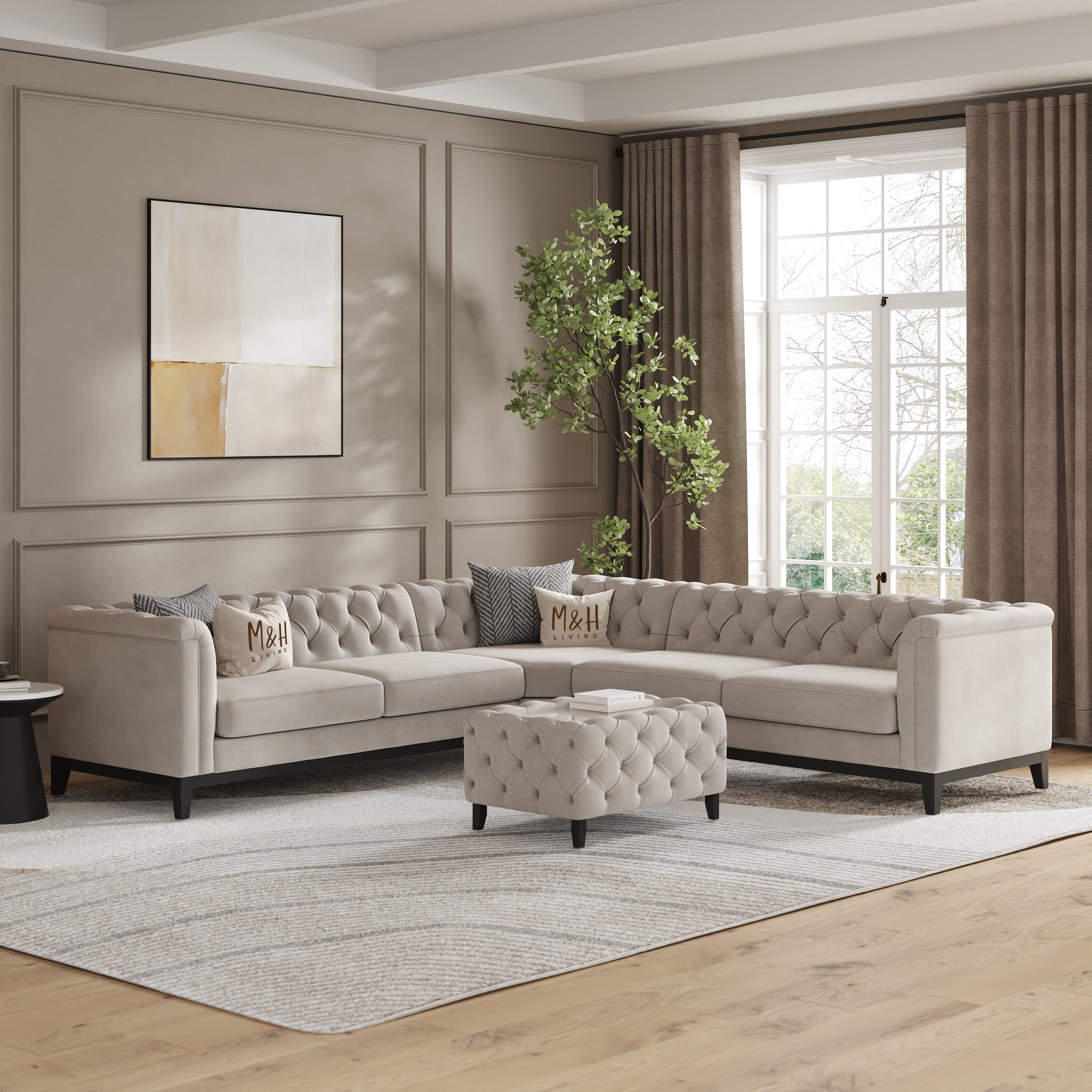 MH Luxury Chesterfield Corner Sofa