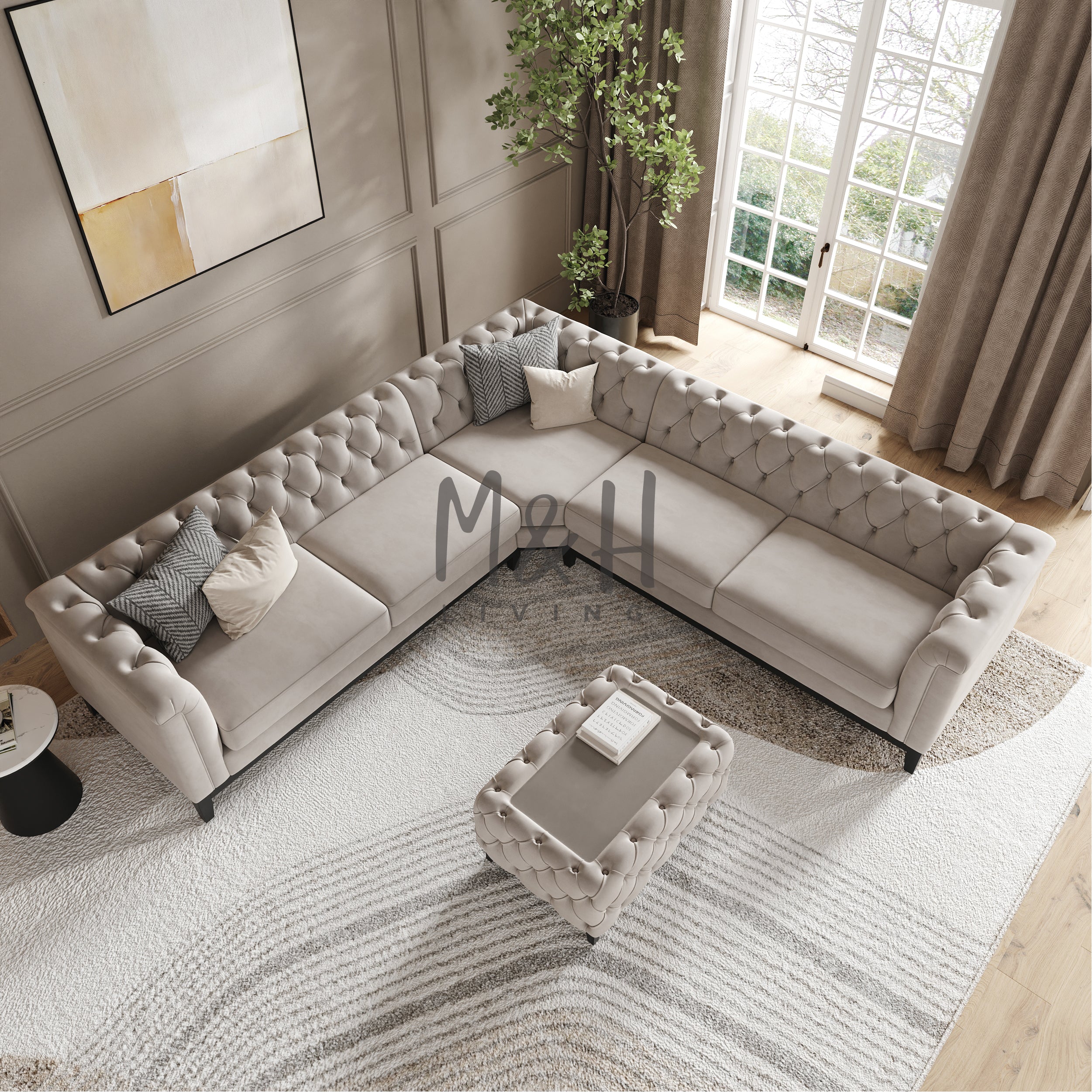 MH Luxury Chesterfield Corner Sofa