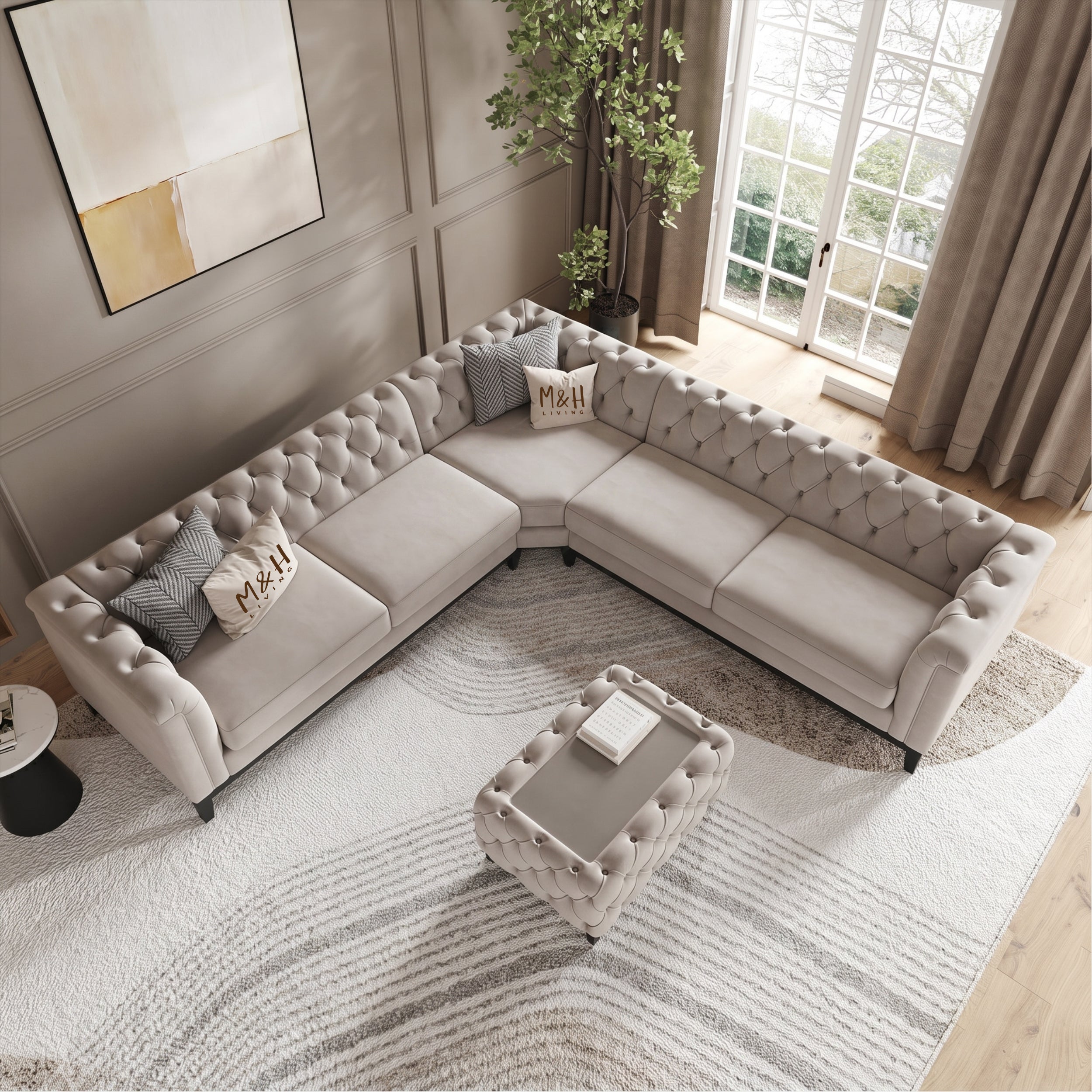 MH Luxury Chesterfield Corner Sofa