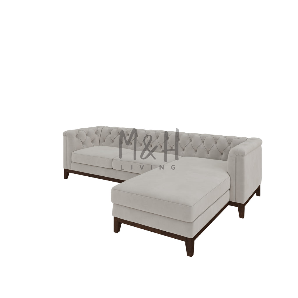 MH Luxury Chesterfield L Shape Sofa