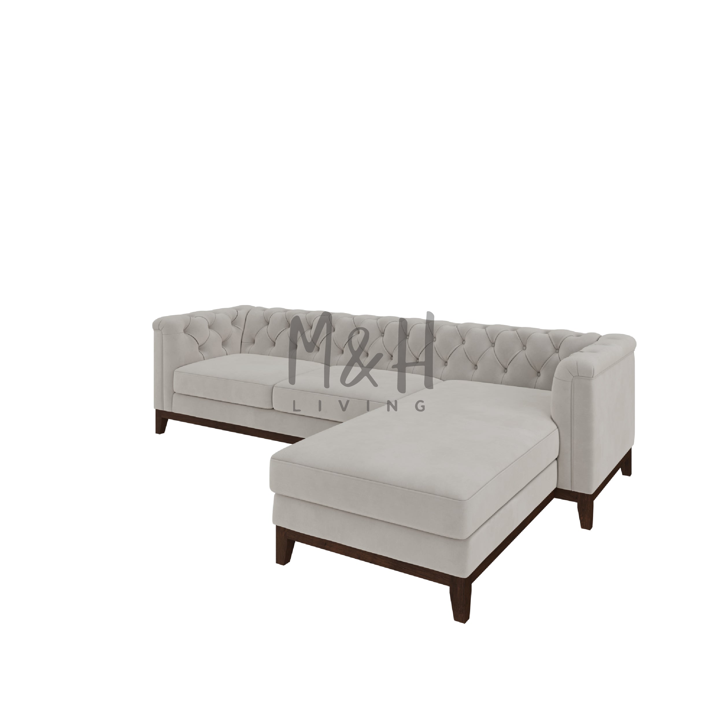 MH Luxury Chesterfield L Shape Sofa