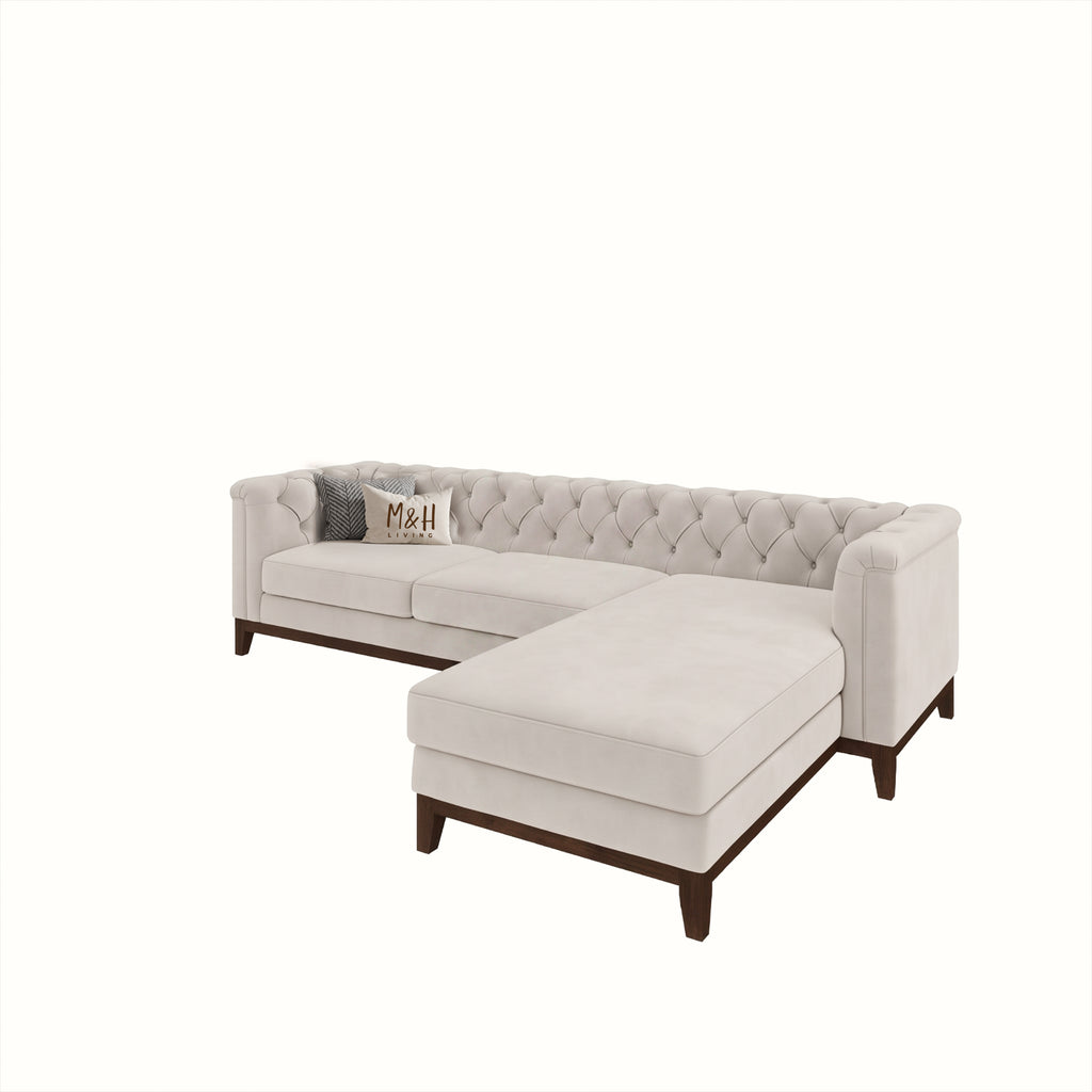 MH Luxury Chesterfield L Shape Sofa