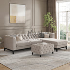 MH Luxury Chesterfield L Shape Sofa