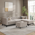 MH Luxury Chesterfield L Shape Sofa