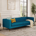 Monroe 3 Seater Sofa shown in plush velvet, angled view in a living room