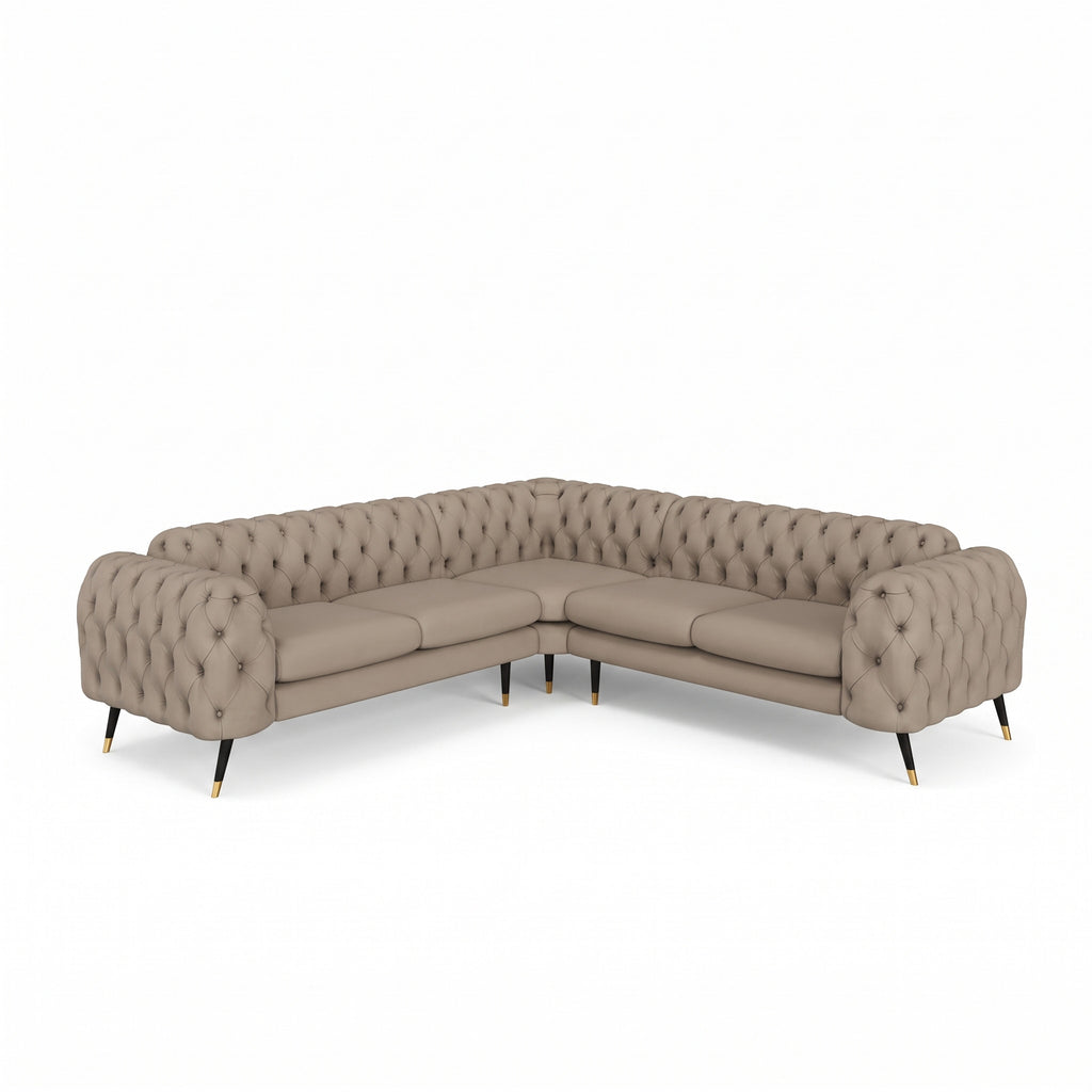 Oakley Corner Sofa shown in cream, angled view on a plain background