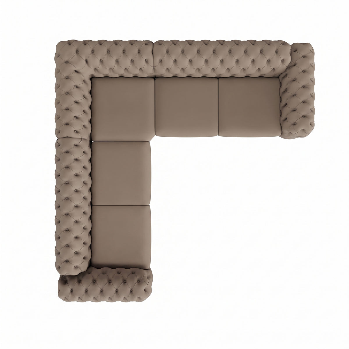 Oakley Corner Sofa shown in cream, overhead view on a plain background