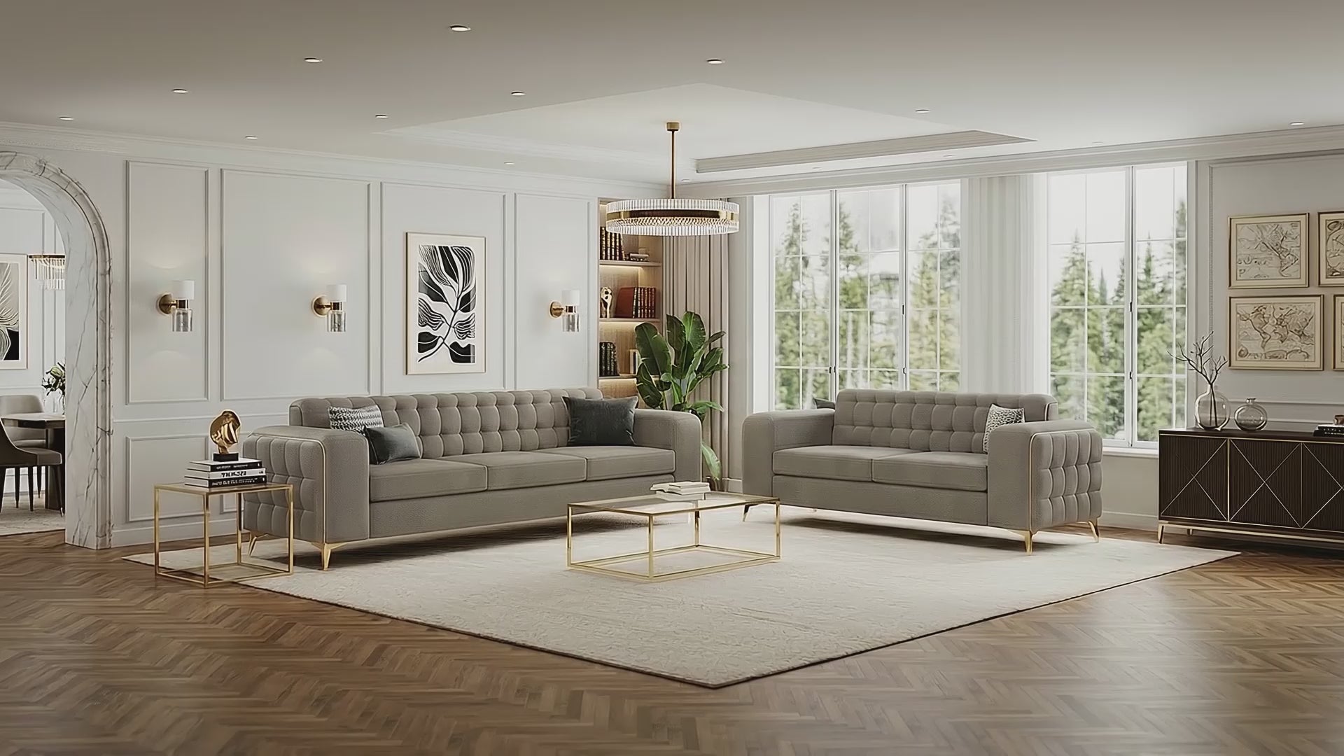 Charlotte 3 + 2 Seaters Sofa Set