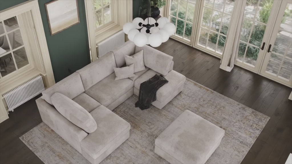 M&H Convertible U Shape Sofa
