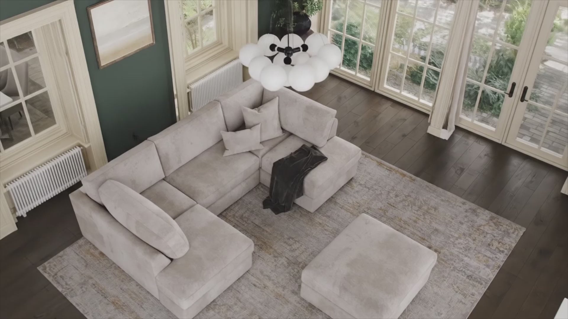 M&H Convertible U Shape Sofa