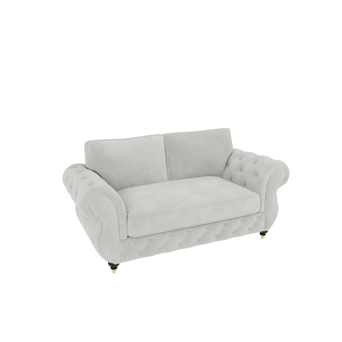 Rio 2 Seater Sofa shown in plush velvet, view on a plain background