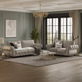 Rio 3 + 2 Seater Sofa Set shown in plush velvet, angled view in a living room