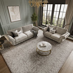 Rio 3 + 2 Seater Sofa Set shown in plush velvet, overhead view in a living room