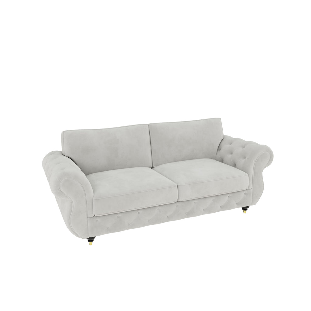 Rio 4 Seater Sofa shown in plush velvet, view on a plain background
