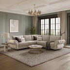 Rio Corner Sofa shown in plush velvet, angled view in a living room