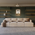 Savoy Home Cinema Sofa shown in plush velvet, front view in a living room