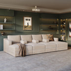 Savoy Home Cinema Sofa shown in plush velvet, angled view in a living room